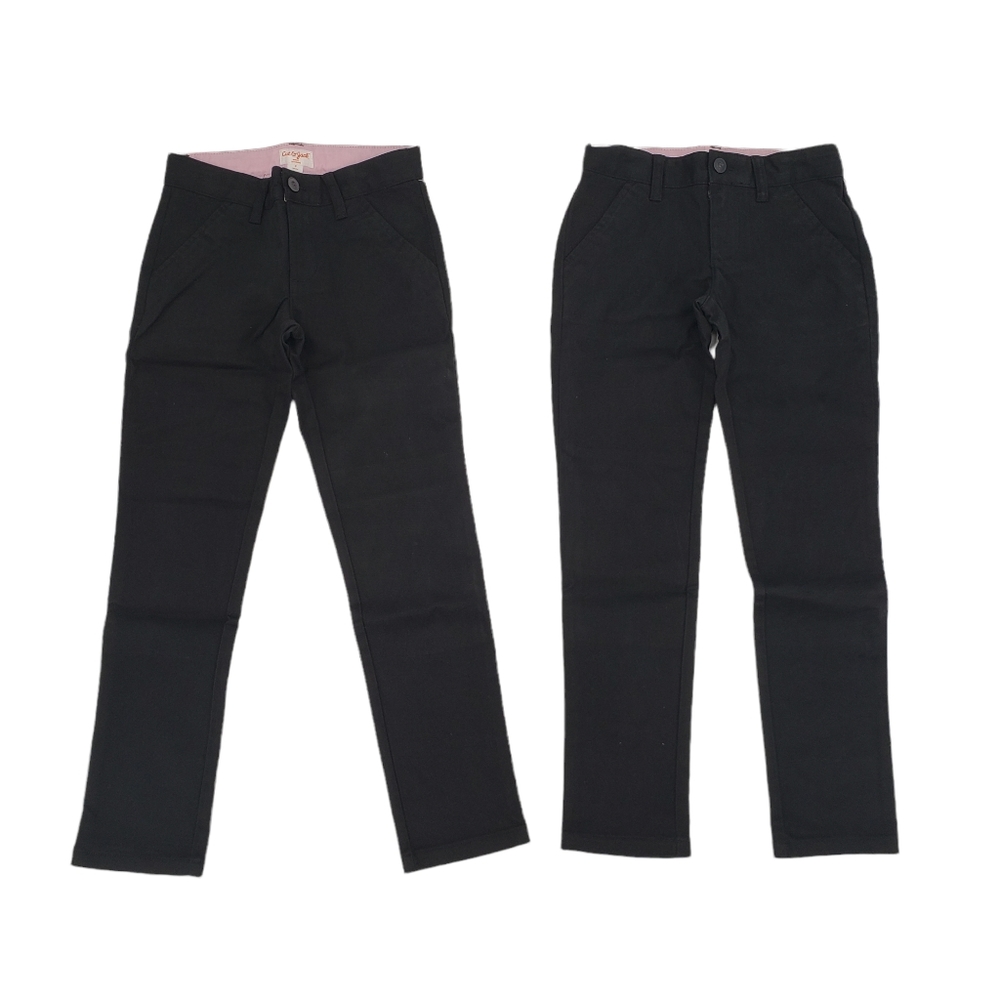 NWT Cat & Jack Girls School Uniform Pants Size 7 - Two Pack Ebony